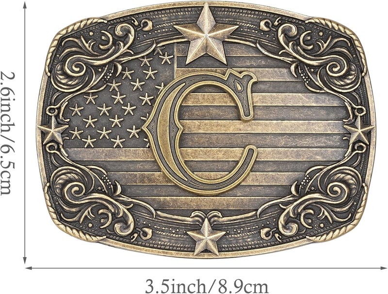 Flipslo Store Western Belt Buckle for Men Women Initial Letter A to Z Cowboy Belt Buckle Texas Buckle hebillas vaqueras para hombre - Image 2